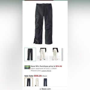 NWT LL Bean Primaloft Women’s Wildcat Waterproof Insulated Snow Pants 3X Womens